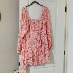 Francesca's Allie Mini Heart Mini Dress XL valentine's collection